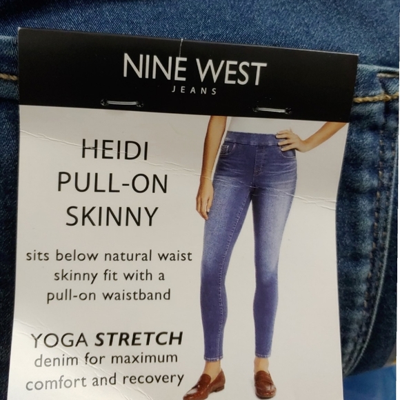 NWT Nine West Womens Heidi Pull On Skinny Jeans Color Montréal - Picture 5 of 6